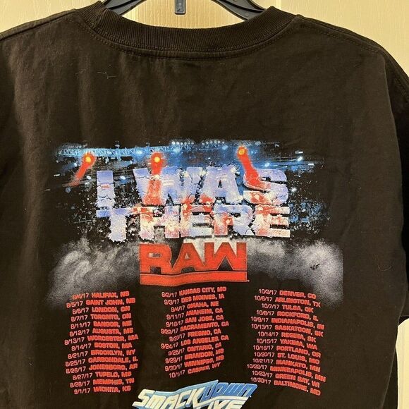 WWE Wrestling 2017 Raw SmackDown Live T-Shirt Graphic Tee Youth Size Medium - Picture 9 of 10